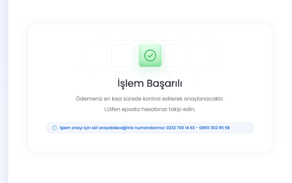 PayTR işlem başarılı